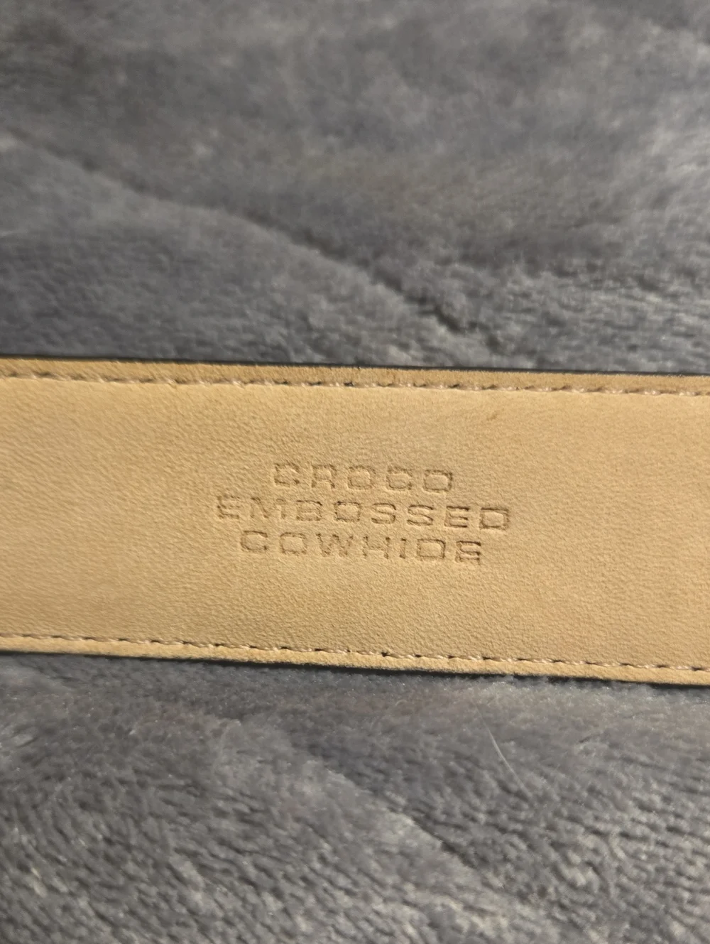 FOSSIL-Vintage Leather Belt Brown with Brass Details-Size Large